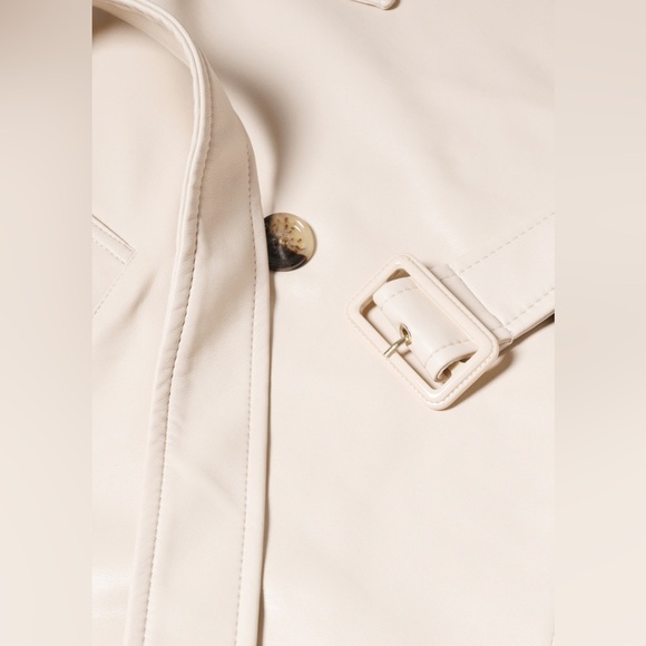 NWT - Mango - buttery faux Leather trench coat - M - Picture 14 of 15